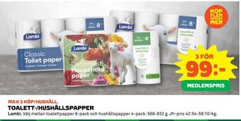 Coop Konsum Toalett-/hushållspapper erbjuda