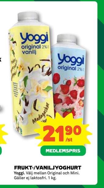 Coop Konsum Frukt-/vaniljyoghurt erbjuda