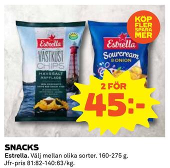 Coop Konsum Snacks erbjuda