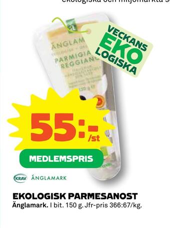 Coop Daglivs Ekologisk parmesanost erbjuda