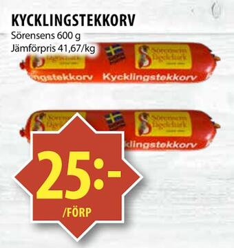 Matvärlden Tensta Kycklingstekkorv erbjuda