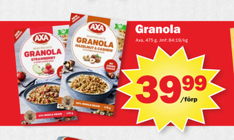 Pekås Granola erbjuda