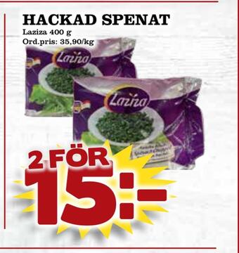 Supergrossen Hackad spenat erbjuda