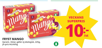 Tempo Fryst mango erbjuda