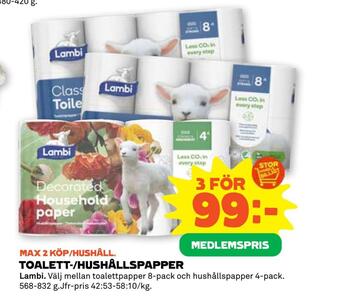 Coop Forum Toalett-/hushållspapper erbjuda