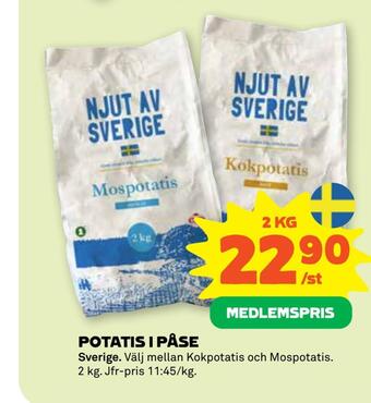 Coop Forum Potatis i påse erbjuda