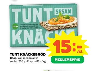 Coop Forum Tunt knäckebröd erbjuda