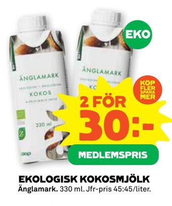 Coop Forum Ekologisk kokosmjölk erbjuda