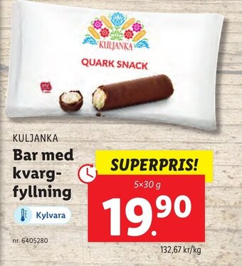 Lidl KULJANKA Bar med kvarg- fyllning erbjuda