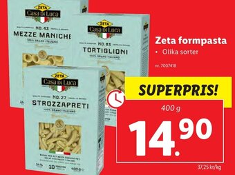 Lidl Zeta formpasta erbjuda