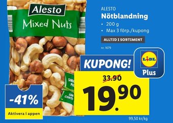 Lidl ALESTO Nötblandning erbjuda
