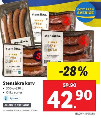 Lidl Stensåkra korv erbjuda