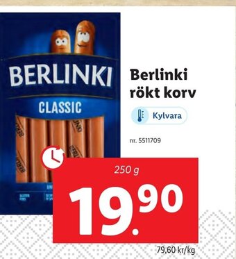 Lidl Berlinki rökt korv erbjuda