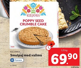 Lidl KULJANKA Smulpaj med vallmo erbjuda