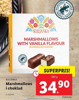Lidl KULJANKA Marshmallows i choklad erbjuda