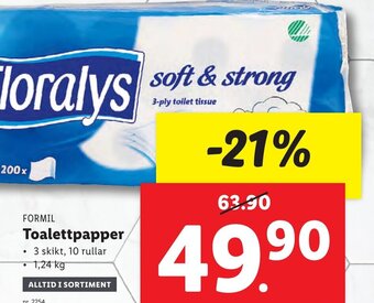Lidl FORMIL Toalettpapper erbjuda