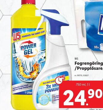 Lidl W5 Fogrengöring /Propplösare erbjuda