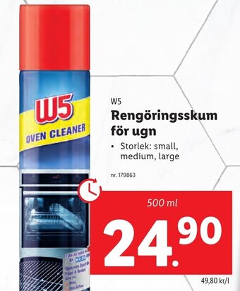 Lidl W5 Rengöringsskum för ugn erbjuda