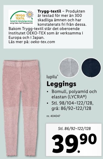 Lidl lupilu Leggings erbjuda
