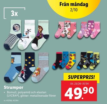 Lidl Strumpor erbjuda