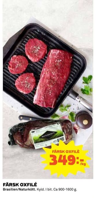 Coop Naturkött oxfilé erbjuda
