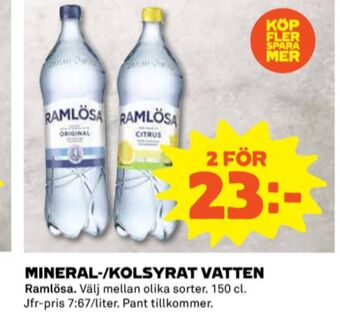 Coop Ramlösa mineralvatten erbjuda