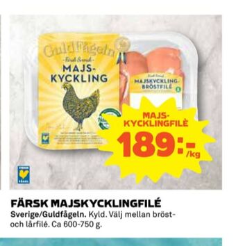 Coop Guldfågeln kycklingbröstfilé erbjuda