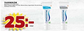 Matdax Sensodyne tandkräm erbjuda