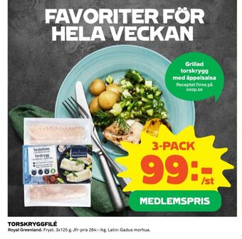 Coop Royal greenland torskfilé erbjuda