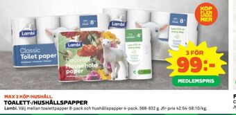 Coop Classic toalettpapper erbjuda