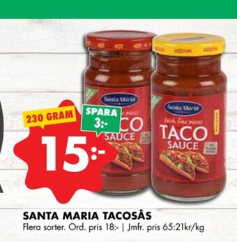 ÖoB Santa maria tacosås erbjuda