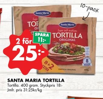 ÖoB Santa maria tortillas erbjuda