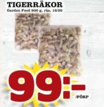 Matdax Garden food tigerräkor erbjuda