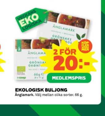 Stora Coop Änglamark buljongtärningar erbjuda