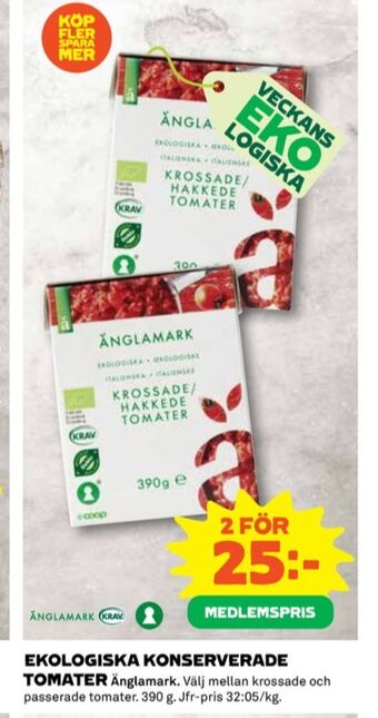Coop Änglamark tomater erbjuda