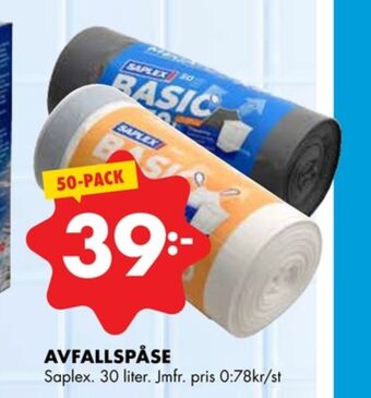 ÖoB Saplex avfallspåsar erbjuda