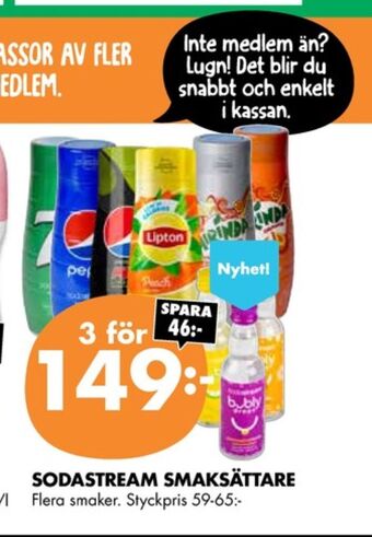 ÖoB Sodastream smaksättare erbjuda