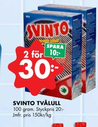 ÖoB Svinto tvålull erbjuda