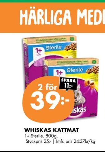 ÖoB Whiskas kattmat erbjuda