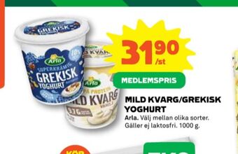Coop Arla kvarg erbjuda