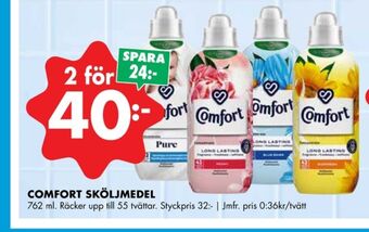 ÖoB Comfort sköljmedel erbjuda