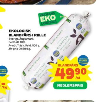 Stora Coop Änglamark blandfärs 18% erbjuda