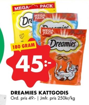 ÖoB Dreamies kattgodis erbjuda