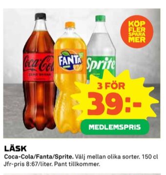 Coop Coca cola läskedryck erbjuda