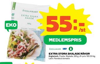 Coop Extra stora skalade räkor erbjuda