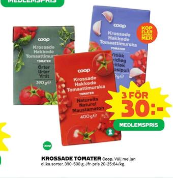 Coop Krossade tomater erbjuda