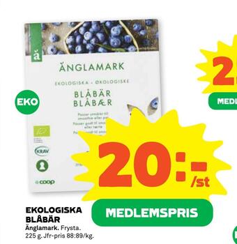 Stora Coop Ekologiska blåbär erbjuda