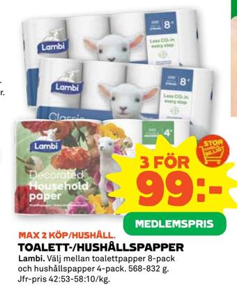 Stora Coop Toalett-/hushållspapper erbjuda