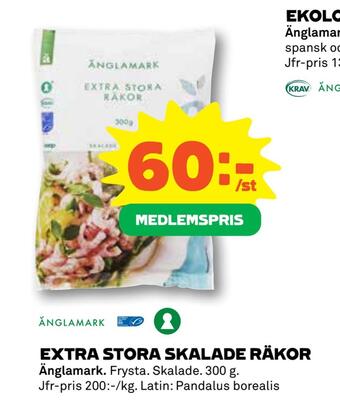 Coop Extra stora skalade räkor erbjuda
