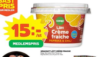 Stora Coop Smaksatt lätt crème fraiche erbjuda